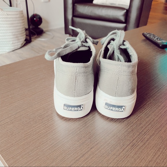 Gray superga platform sneakers - Picture 3 of 3